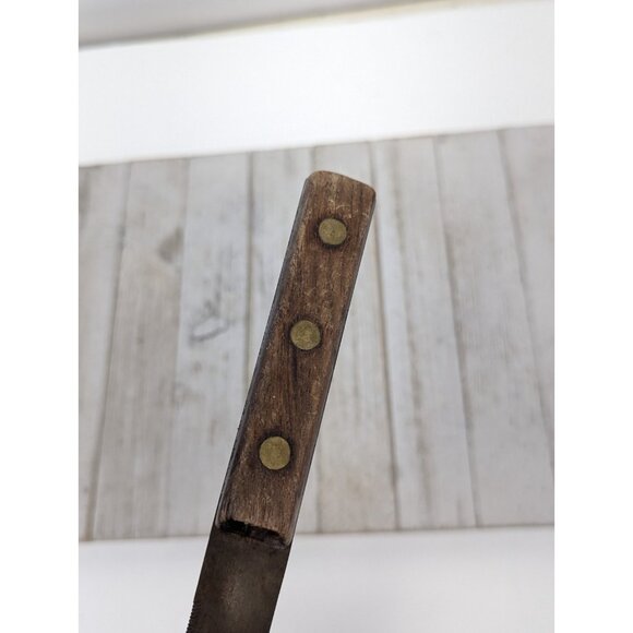 Vintage Carbon Steel Slicing Carving Knife 7-1/2" Blade - 12" Length Serrated - Picture 8 of 13